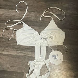 Princess Polly white Crop top
